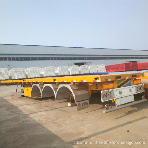 Cheap Price Container 2 Axle Flatbed Semi Trailer for Sale